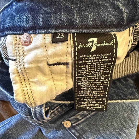 NWOT 7 For All Mankind Blue Flare Jeans - Picture 3 of 5